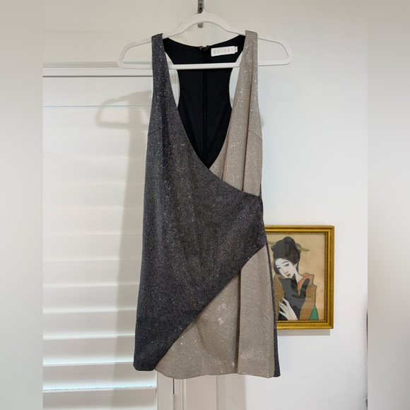 Meshki lizzy two tone wrap mini dress nwot - Picture 7 of 11
